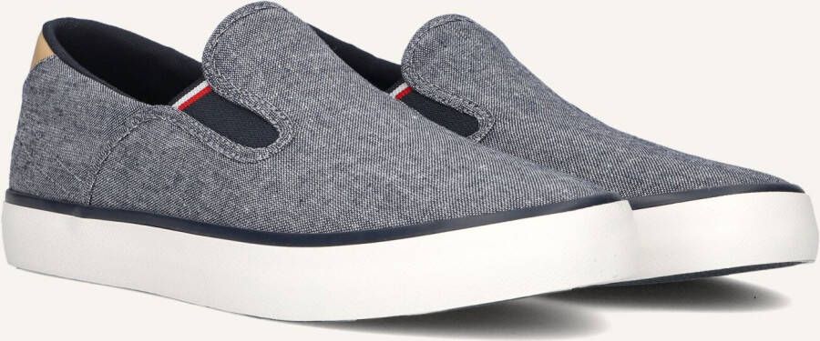Tommy Hilfiger Instappers TH HI VULC LOW SLIPON CHAMBRAY Slip-on sneaker vrijetijdsschoen met praktische stretchinzetten