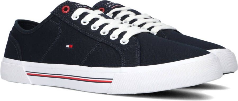 Tommy Hilfiger Sneakers CORE CORPORATE VULC CANVAS met strepen in de plateau vrijetijdsschoen halfhoge schoen veterschoen