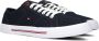Tommy Hilfiger Sneakers CORE CORPORATE VULC CANVAS met strepen in de plateau vrijetijdsschoen halfhoge schoen veterschoen - Thumbnail 1