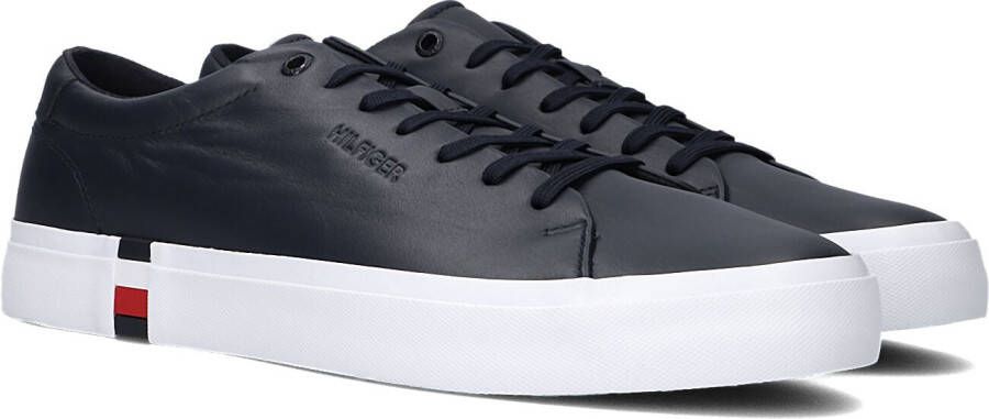 Tommy Hilfiger Blauwe Sportieve Vetersneakers met Logo Blue Heren