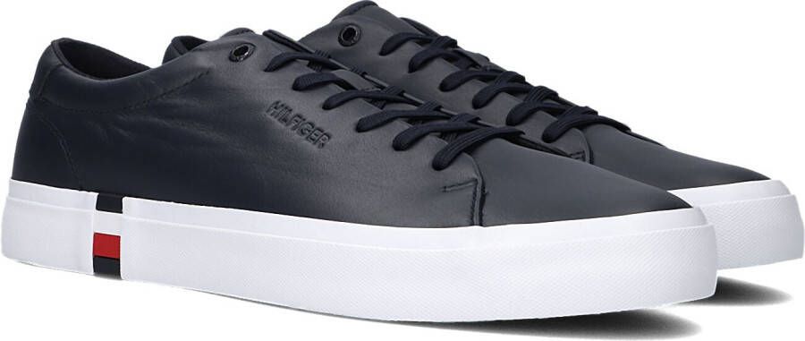 Tommy Hilfiger Blauwe Leren Sneakers Desert Sky Blue Heren