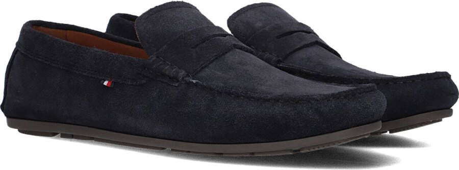 Tommy Hilfiger Blauwe Suède Loafers voor Mannen Blue Heren