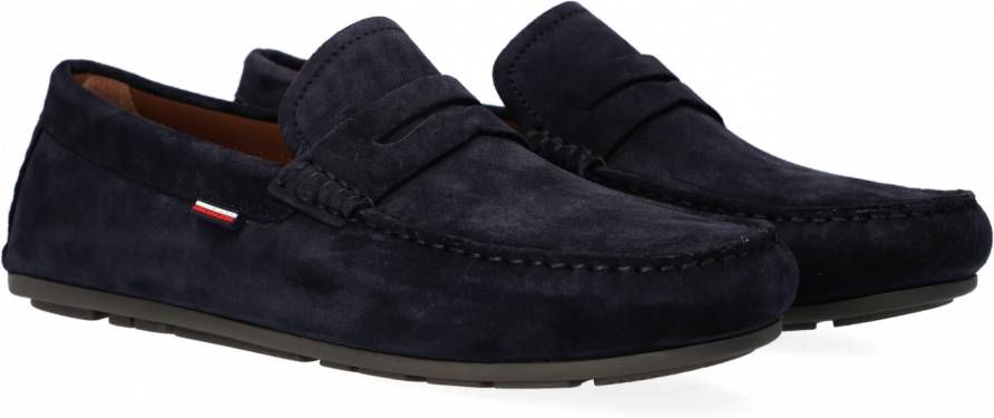 Tommy Hilfiger NU 21% KORTING Instappers CLASSIC SUEDE PENNY LOAFER met siertrensje