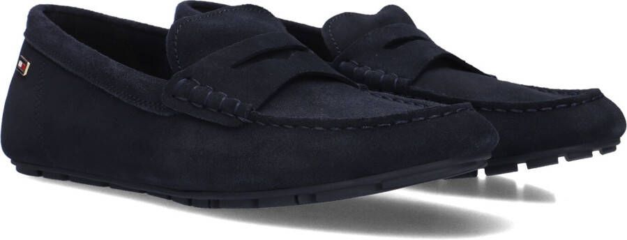 Tommy Hilfiger Instappers FLAG SOFT SUEDE DRIVER LOAFER instapschoen comfortabele schoen moccasin flats met modieuze decoratieve sluiting