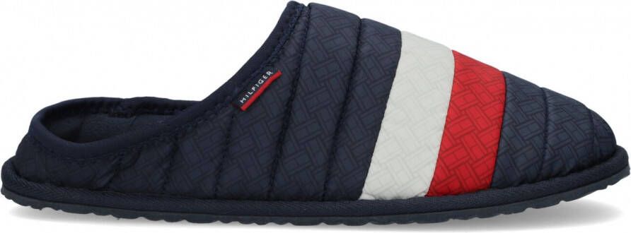 Tommy Hilfiger Blauwe Corporate Padded Homeslipper Pantoffels Blue Heren