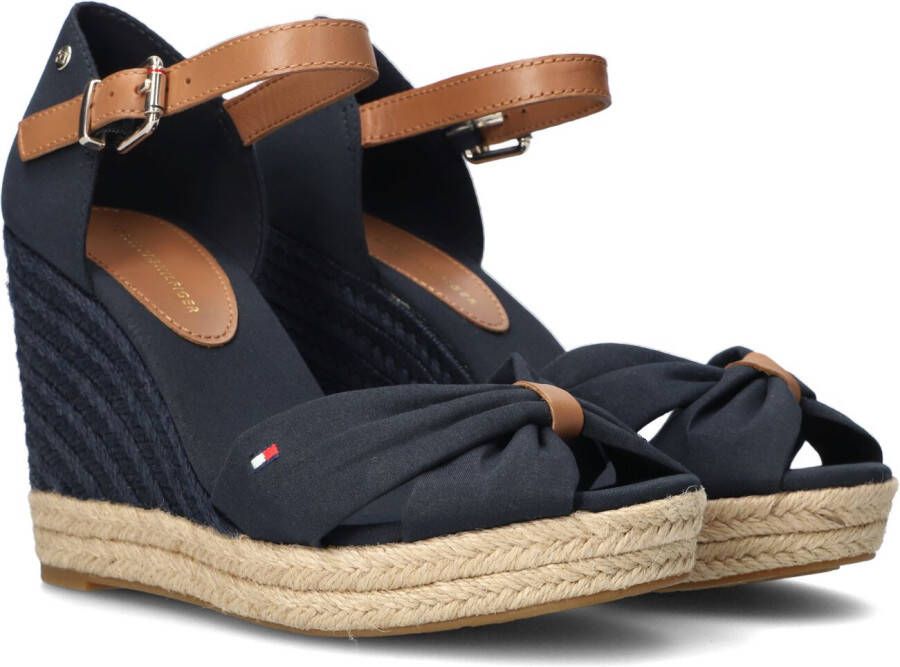 TOMMY HILFIGER Blauwe Espadrilles Basic Open Toe High Wedge