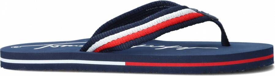 Tommy Hilfiger Teenslippers LOGO PRINT FLIP FLOP met strepen