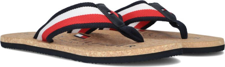 Tommy Hilfiger Teenslippers CORK BEACH SANDAL met binnenzool in kurk look