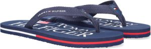 Tommy Hilfiger Badslipper Uni Logo Print Flip Flop Blauw