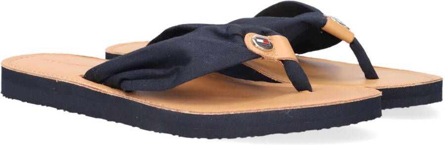 Tommy Hilfiger Teenslippers LEATHER FOOTBED BEACH SANDAL uitstekend geschikt voor strand en bad