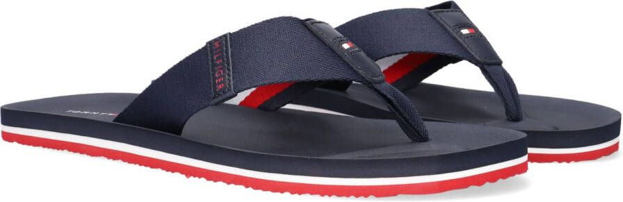 Tommy Hilfiger Teenslippers PATCH HILFIGER BEACH SANDAL met gestreepte binnenzool