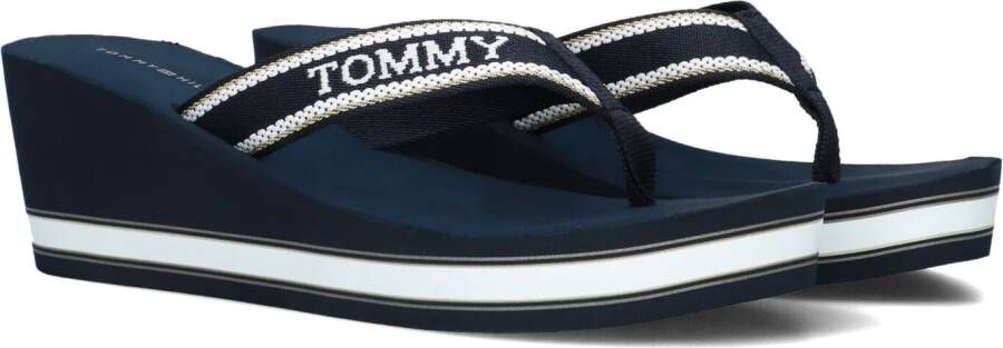 TOMMY HILFIGER Blauwe Teenslippers Hilfiger Wedge Beach