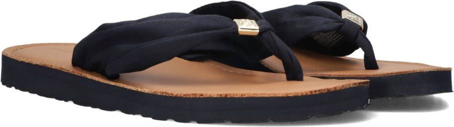 Tommy Hilfiger Teenslippers TH ELEVATED BEACH SANDAL zomerschoen comfortabele schoen flats slippers met th-sieraandeel