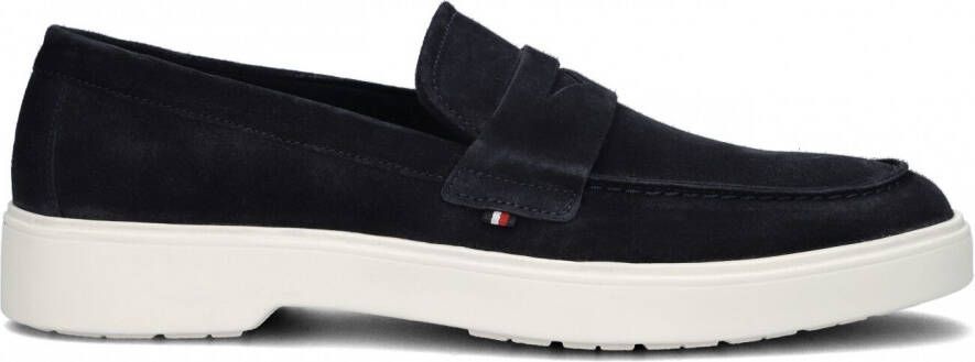 TOMMY HILFIGER Trendy lightweigt suede loafer Blauw Suede Loafers Heren