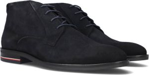 Tommy Hilfiger Blauwe Veterschoenen Signature Hilfiger Suede Boot
