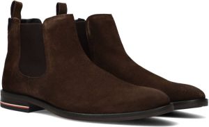 Tommy Hilfiger Chelsea-boots SIGNATURE HILFIGER SUEDE CHELSEA zonder sluiting smal model