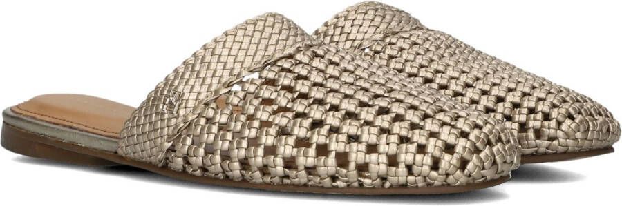 TOMMY HILFIGER Bruine Slippers Crochet Metallic Leather