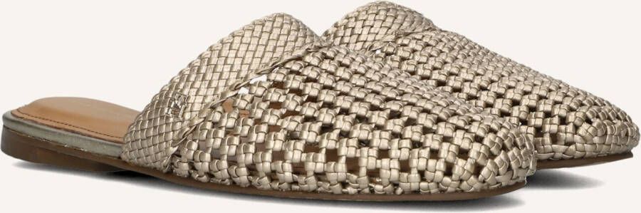 TOMMY HILFIGER Bruine Slippers Crochet Metallic Leather