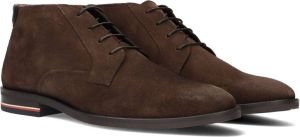Bruin Tinten Signature Hilfiger Suede Boot Veterschoenen Heren Bruin