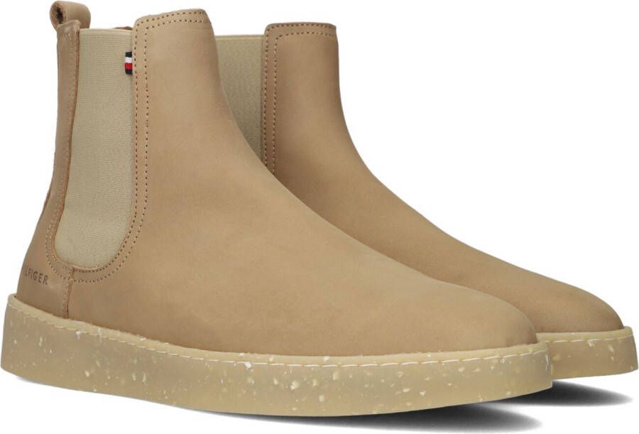 Tommy Hilfiger Camel Chelsea Boots Elevated Gum Nubuck Chelsea