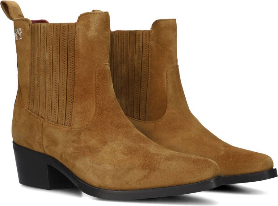 TOMMY HILFIGER Cowboylaarzen Dames Th Cowboy Boot Maat: 42 Materiaal: Suède Kleur: Camel