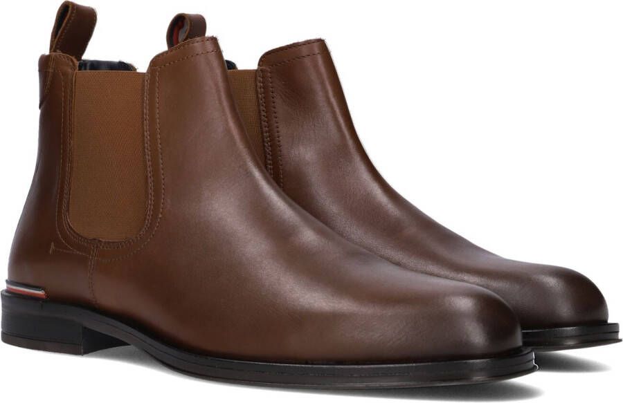 Tommy Hilfiger Chelsea-boots CORE RWB HILFIGER LTH CHELSEA hakken enkellaars zakelijke schoen met strepen op de hiel