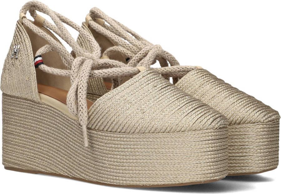 TOMMY HILFIGER Espadrilles Dames Closed Toe Flatform Maat: 39 Materiaal: Textiel Kleur: Goud