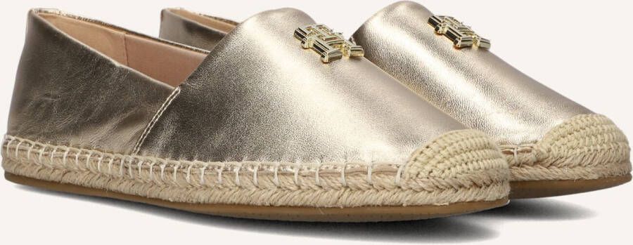 Tommy Hilfiger Espadrilles TH LOGO METALLIC LEATHER ESPAD zomerschoen slippers instapschoen met th-sieraandeel