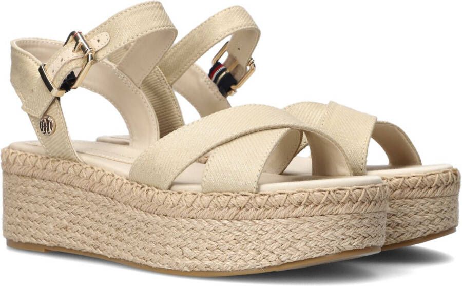 Tommy Hilfiger Sandaaltjes SHINY TOUCHES FLATFORM WEDGE met verstelbare gesp