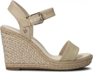 Tommy Hilfiger Gouden Sandalen Shiny Touches High Wedge