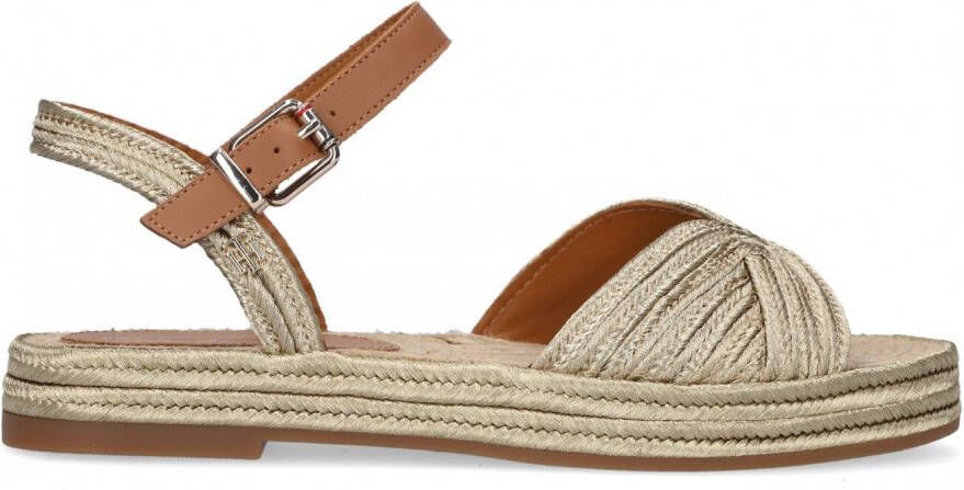 Tommy Hilfiger Sandalen TH ARTISANAL FLAT SANDAL met beleg van raffia
