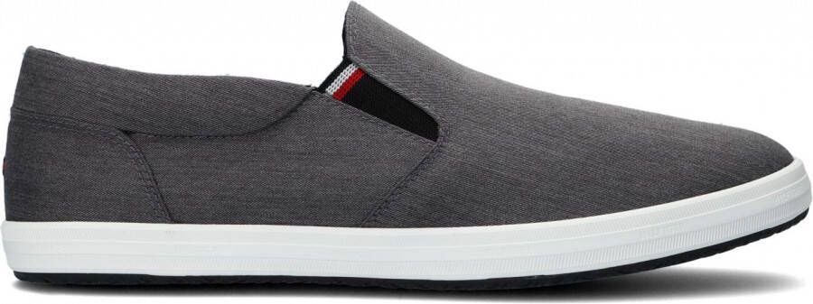 Tommy Hilfiger Grijze Instappers Essential Slip On Chambray Vulc