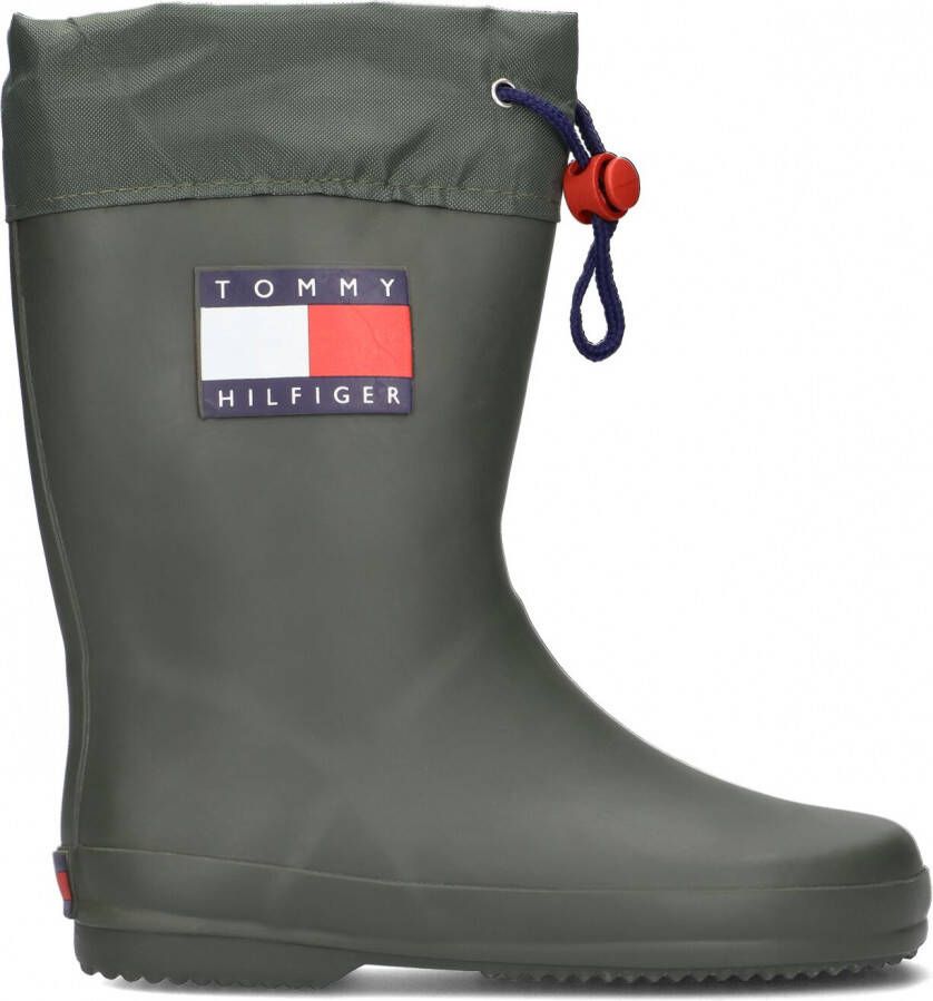Tommy Hilfiger regenlaarzen groen Jongens Rubber Logo 24
