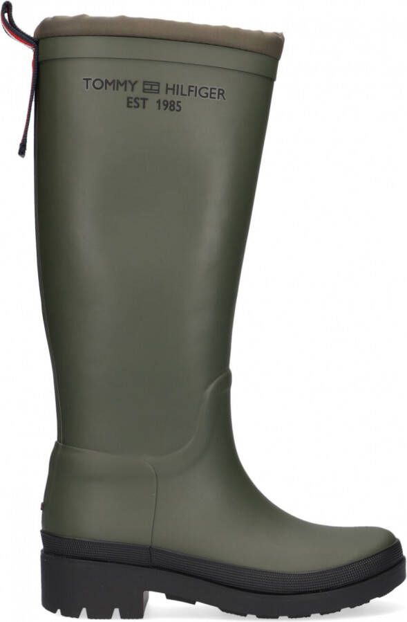 Tommy Hilfiger Groene Th Overknee Rainboot Regenlaarzen