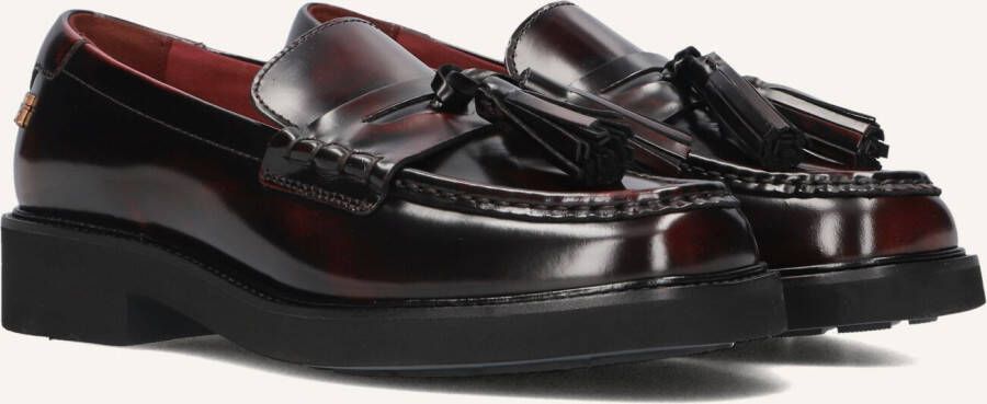 TOMMY HILFIGER Rode Loafers Tassel Squarish Toe Lthr Loafer