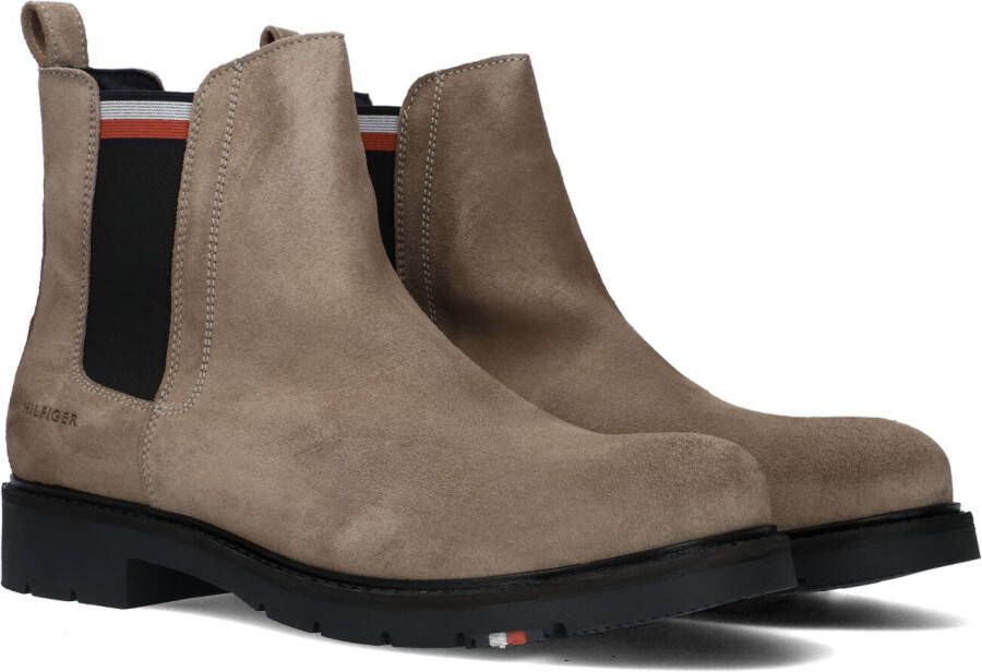 Bruin Tinten Rwb Hilfiger Suede Chelsea boots Enkellaarsjes Heren Taupe