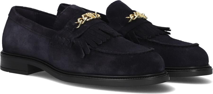 TOMMY HILFIGER Blauwe Loafers Th Chain Fringe Suede Loafer
