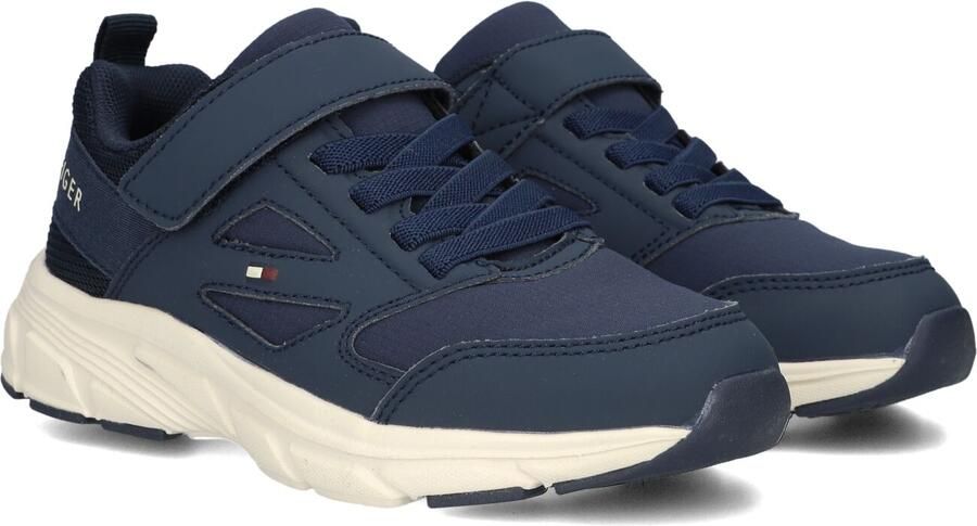 Tommy Hilfiger imitatieleren sneakers donkerblauw