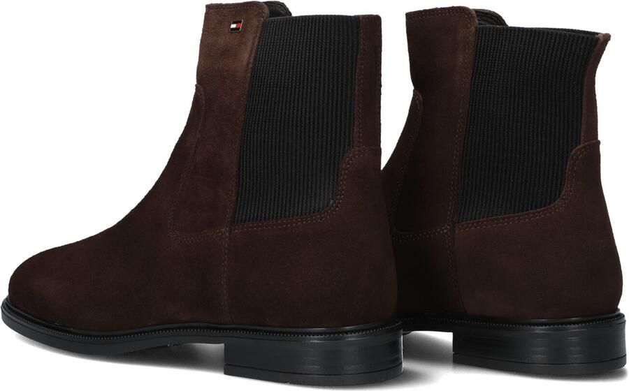 TOMMY HILFIGER Bruine Enkellaarsjes Enamel Flag Suede Ankle Chelsea - Foto 4