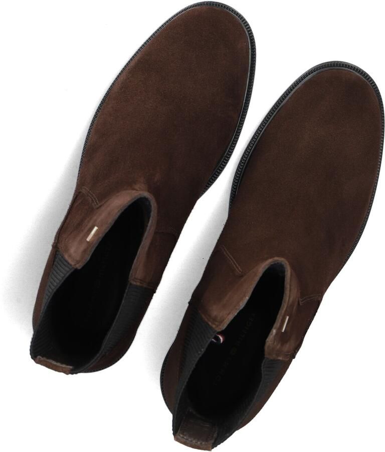 TOMMY HILFIGER Bruine Enkellaarsjes Enamel Flag Suede Ankle Chelsea - Foto 2