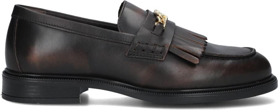 TOMMY HILFIGER Bruine Loafers Th Chain Fringe Leather Loafer