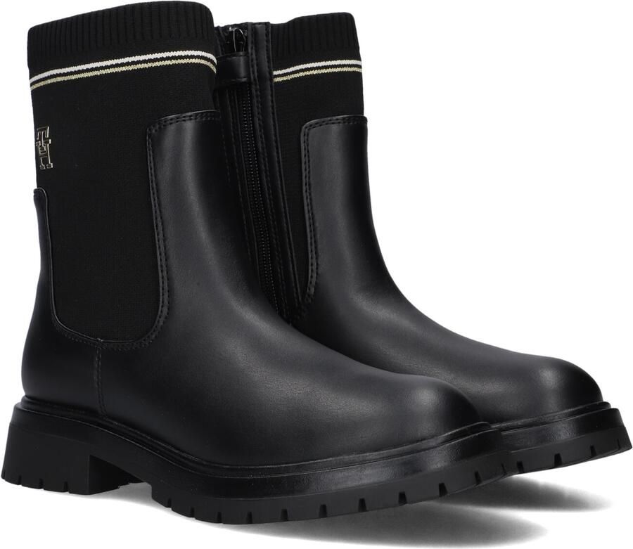 Tommy Hilfiger laarzen met profielzool zwart