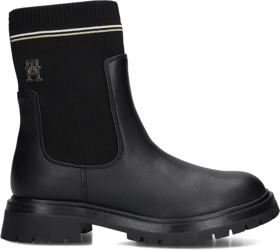Tommy Hilfiger laarzen met profielzool zwart Meisjes Imitatieleer