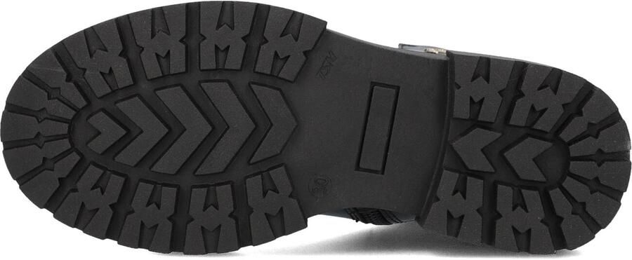 Tommy Hilfiger imitatieleren enkelboots met profielzool en panterprint zwart - Foto 5