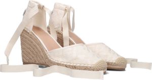 Tommy Hilfiger Witte Espadrilles Closed Toe Wedge Monogram W