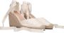 TOMMY HILFIGER Espadrilles Dames Closed Toe Wedge Monogram W Maat: 40 Materiaal: Canvas Kleur: Wit - Thumbnail 1