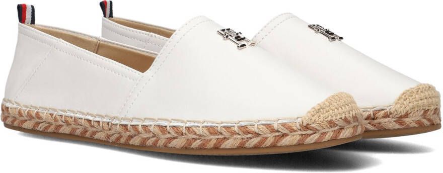 TOMMY HILFIGER Espadrilles Dames Th Flat Espadrille Maat: 39 Materiaal: Leer Kleur: Wit