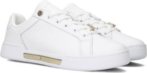 Tommy Hilfiger Witte Lage Sneakers Court Sneaker With Lace Hardware