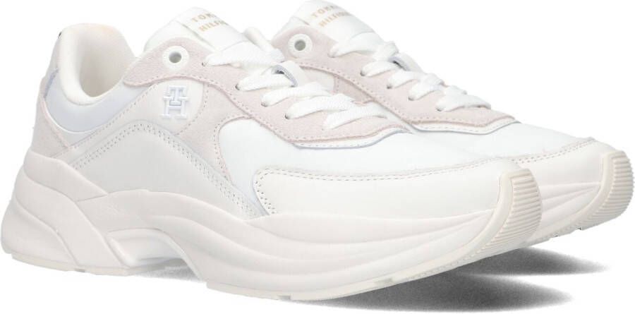 Runner Sneaker Elevated Chunky Runner Lage sneakers Leren Sneaker Dames Wit