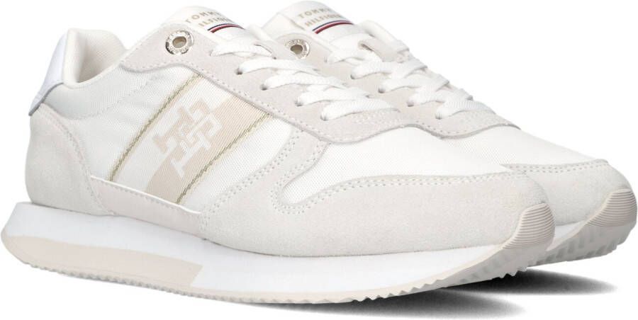 Tommy Hilfiger Witte Leren Sneakers met Rubberen Zool White Dames